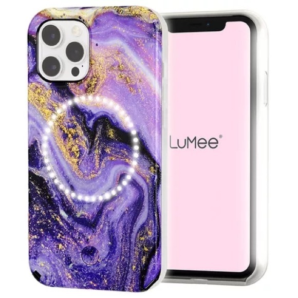 LuMee Purple and Gold IPhone 12 Pro Case - Picture 1 of 7